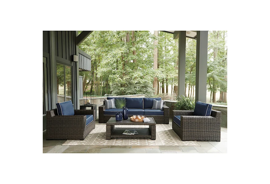 Grasson Lane Outdoor Conversation Set by Signature Design by Ashley at Esprit Decor Home Furnishings